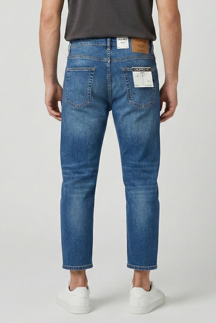 Urban Ring jeans cropped fit in denim di cotone stretch UR1150008 [742b8fb3]