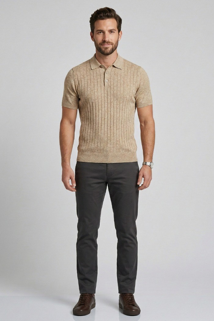 Markup polo in misto lino MK1900046 [eb06b98d]