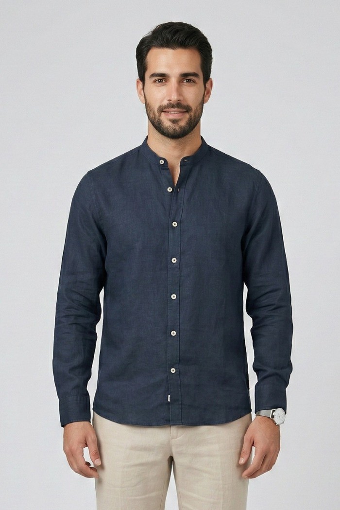 Markup camicia coreana in lino MK13002 [4018658a]