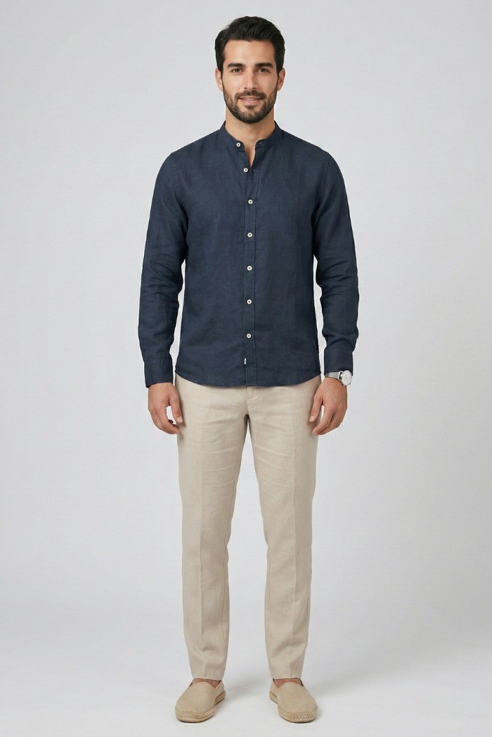 Markup camicia coreana in lino MK13002 [2e23e783]