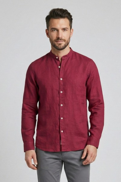 Markup camicia coreana in lino MK13002 — 805219040078174_5