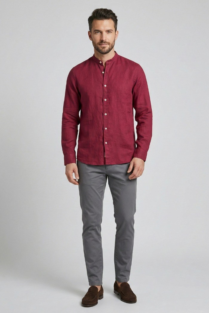 Markup camicia coreana in lino MK13002 [82c70088]