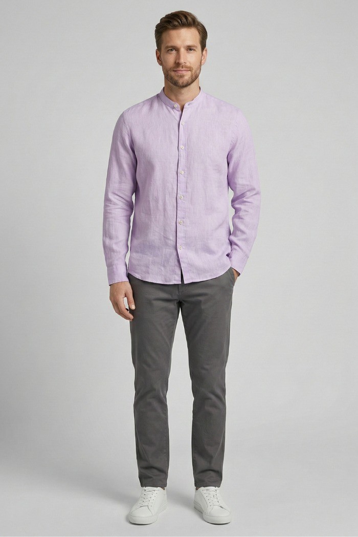 Markup camicia coreana in lino MK13002 [5ba59db2]