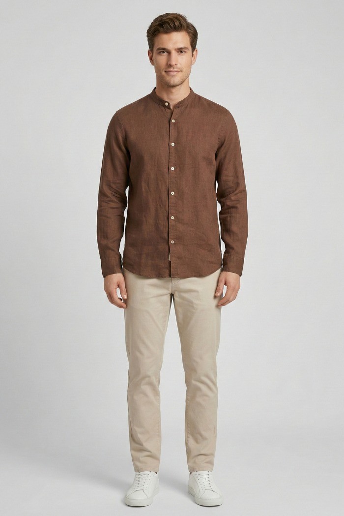 Markup camicia coreana in lino MK13002 [ec3ff06e]