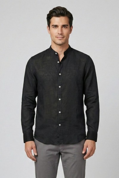 Markup camicia coreana in lino MK13002 [f0046700]