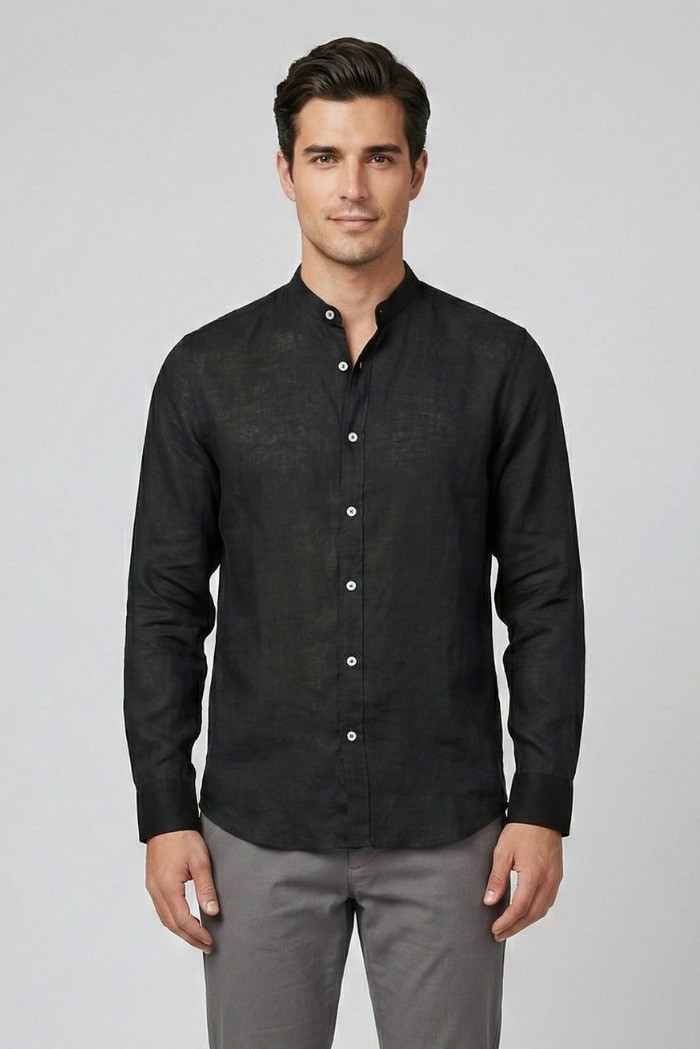 Markup camicia coreana in lino MK13002 [f0046700]