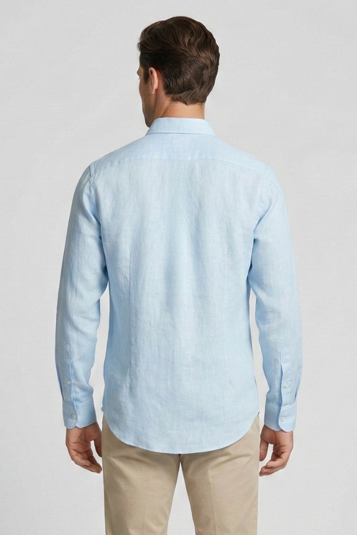 Markup camicia colletto francese in lino MK13003 [e9617e4f]