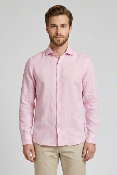 Markup camicia colletto francese in lino MK13003 — 805219040078175_6