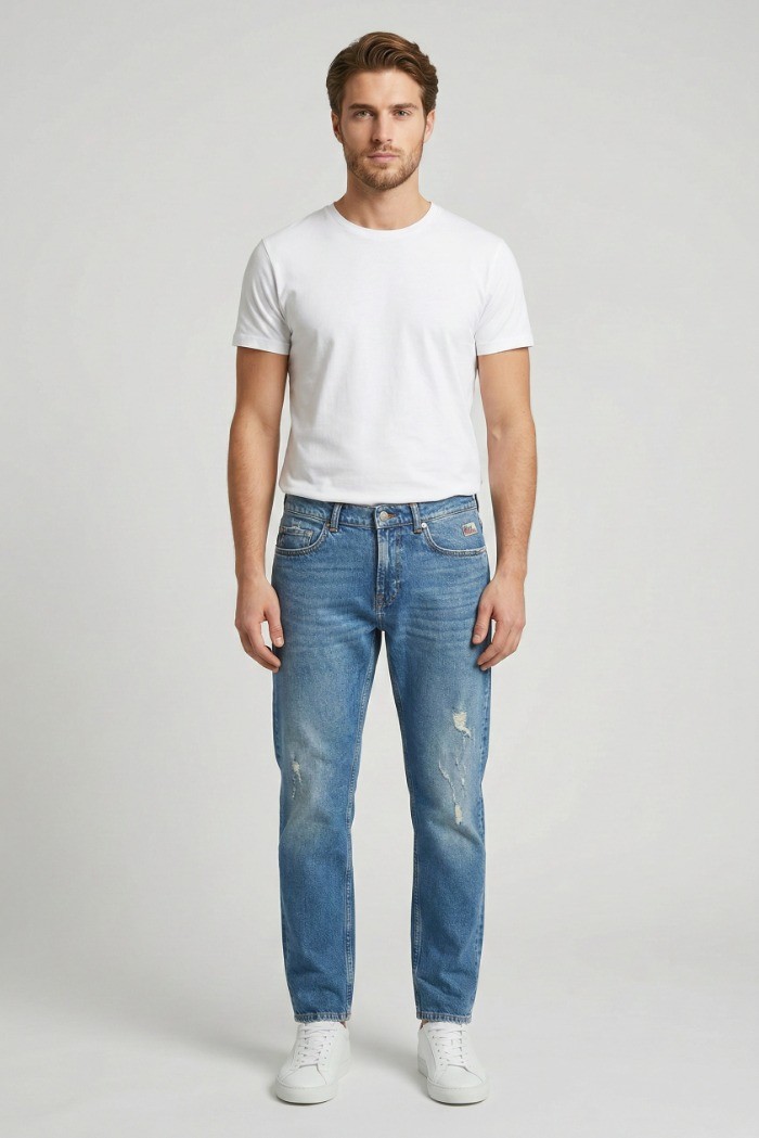 Roy Roger's jeans in denim di cotone Dapper Re-search Torre rsc002d6453176 [f4204563]