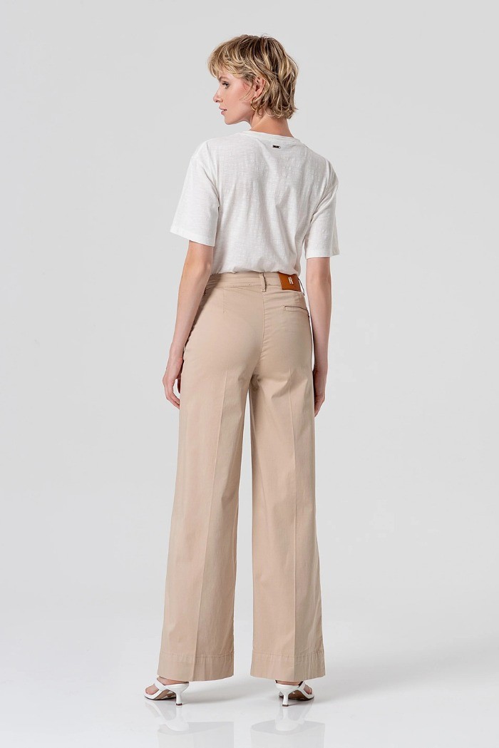 Fracomina pantalone flare a palazzo in gabardina fs26sv3011w40101 [3f944856]
