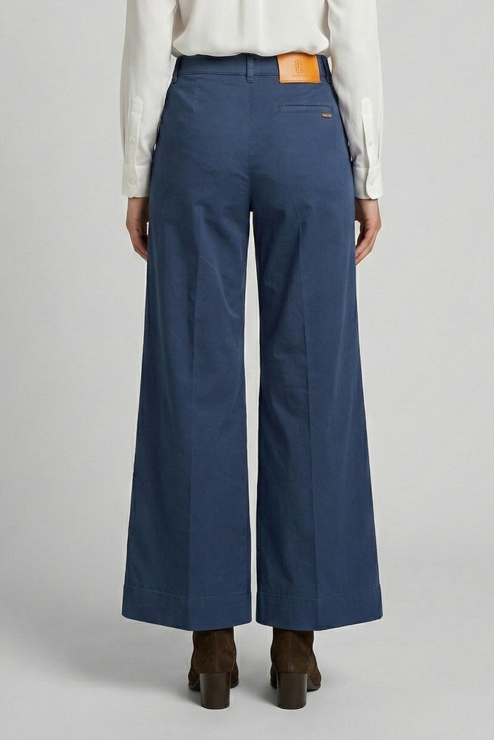 Fracomina pantalone flare a palazzo in gabardina fs26sv3011w40101 [3741945d]