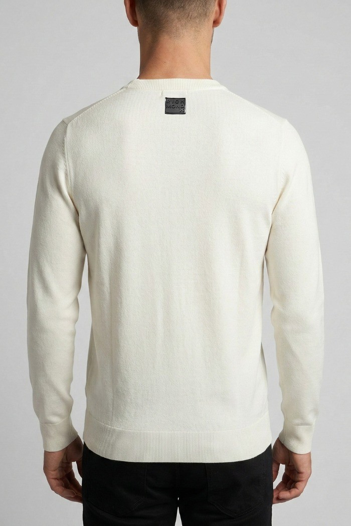 John Richmond maglia girocollo in misto viscosa ump26022mair [47f4ed91]