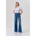 Fracomina jeans flare in denim con lavaggio medio fp26sv3015d45093 [b1359520]