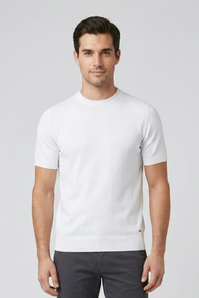 Markup maglia girocollo in misto seta e cotone MK1900048 — 805219040078115_1