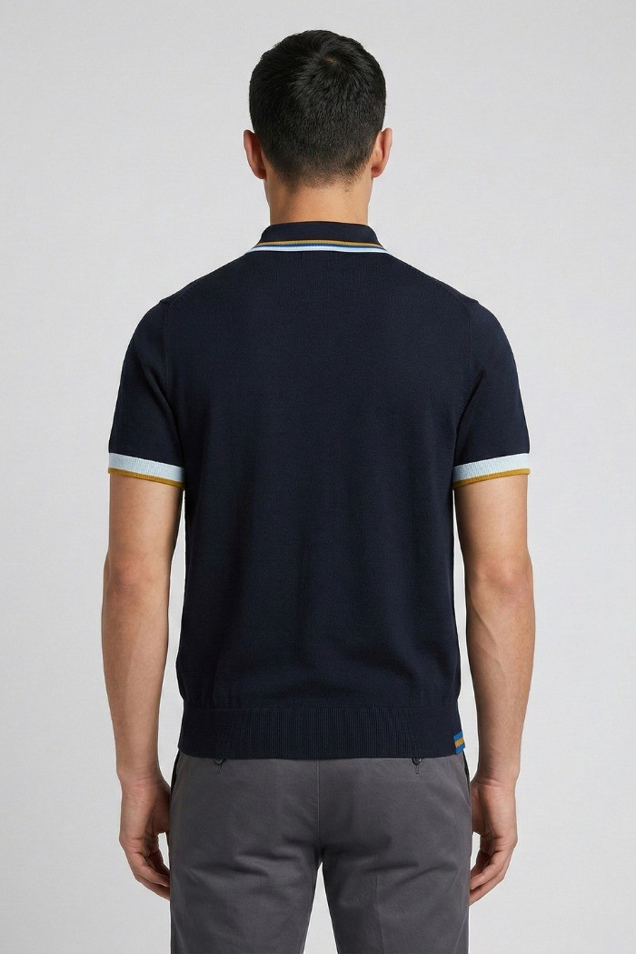 Markup polo in cotone con inserti a contrasto MK1900040 [9bde4d9d]
