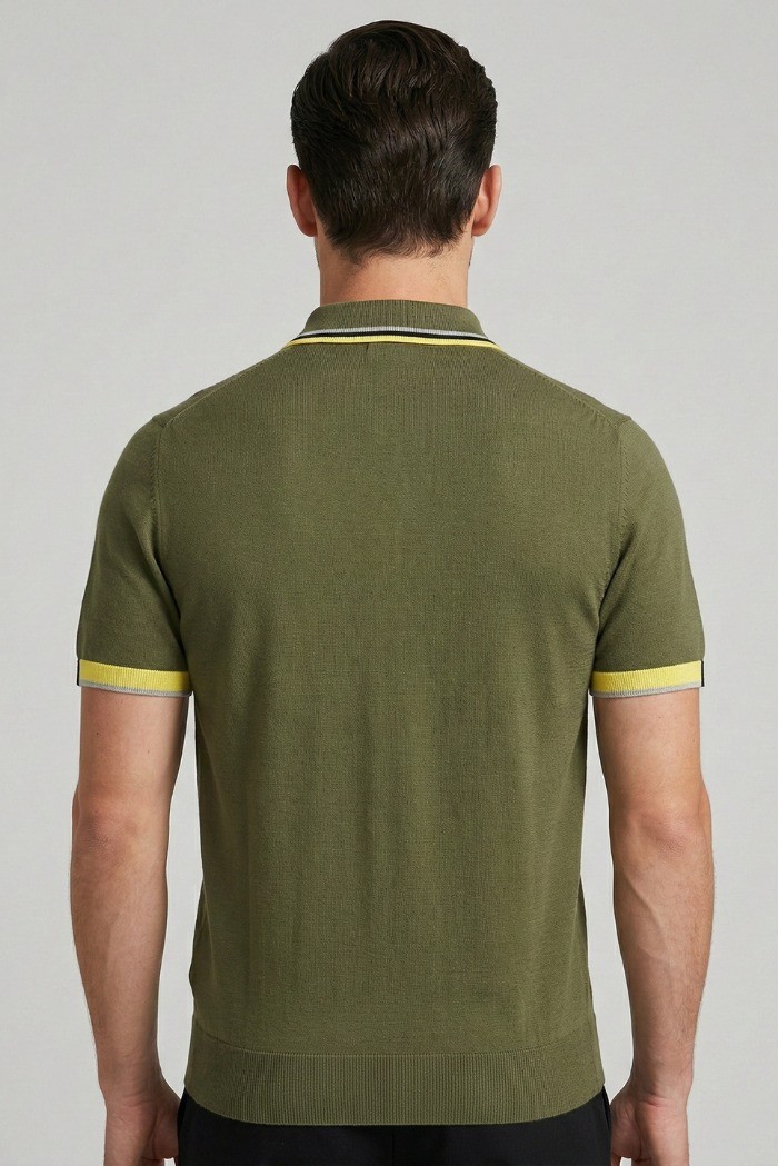 Markup polo in cotone con inserti a contrasto MK1900040 [61a69f7e]