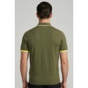Markup polo in cotone con inserti a contrasto MK1900040 [61a69f7e]