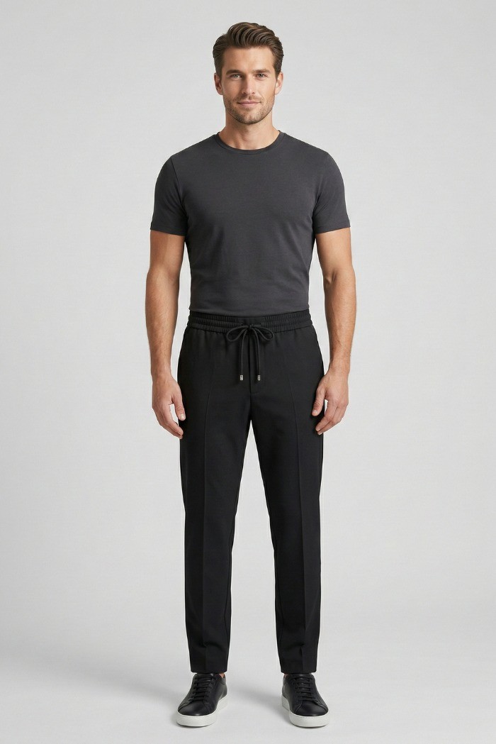 John Richmond pantalone in poliviscosa con laccio Vexon ump26044pahb [cbc46443]