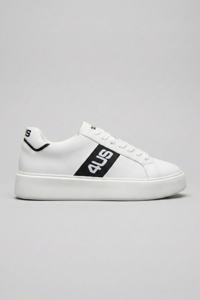 4US Paciotti sneaker in pelle con logo 1228-3 [5c37a06e]