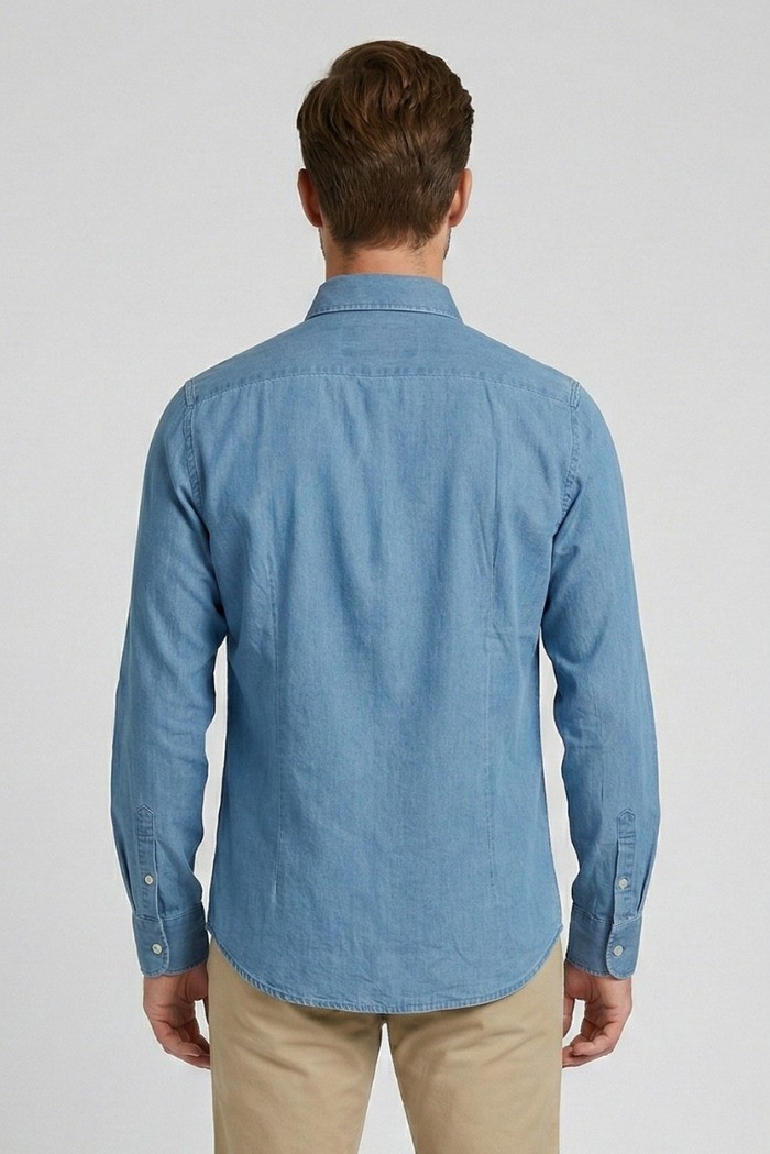 Markup camicia in tela di denim di cotone MK1930056 [692476b1]