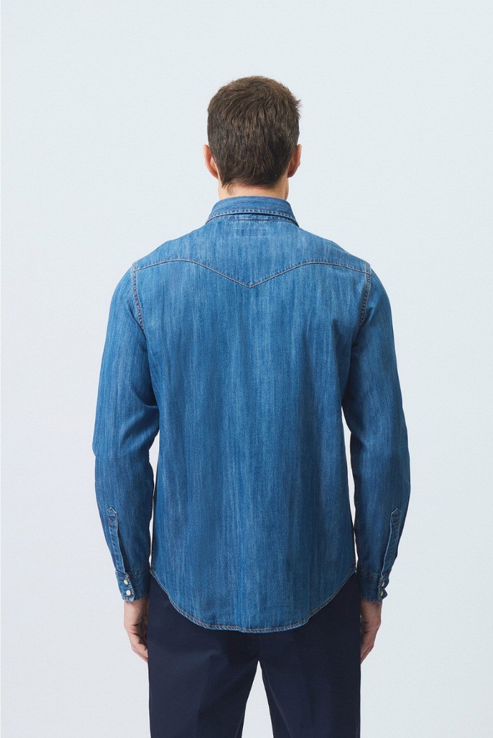Roy Roger's camicia Martin Cobalt Stone rru400cg343161 [7fdbc924]