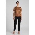 Markup blusa girocollo in raso MW11009 [a5d26bbd]
