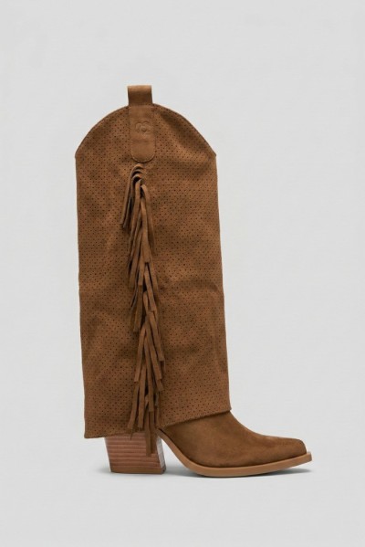 Crichic stivaletto con tomaia in camoscio e frange 3602-3 — 805219040078335_1