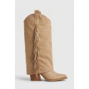 Crichic stivaletto con tomaia in camoscio e frange 3602-3 [a9ad002a]