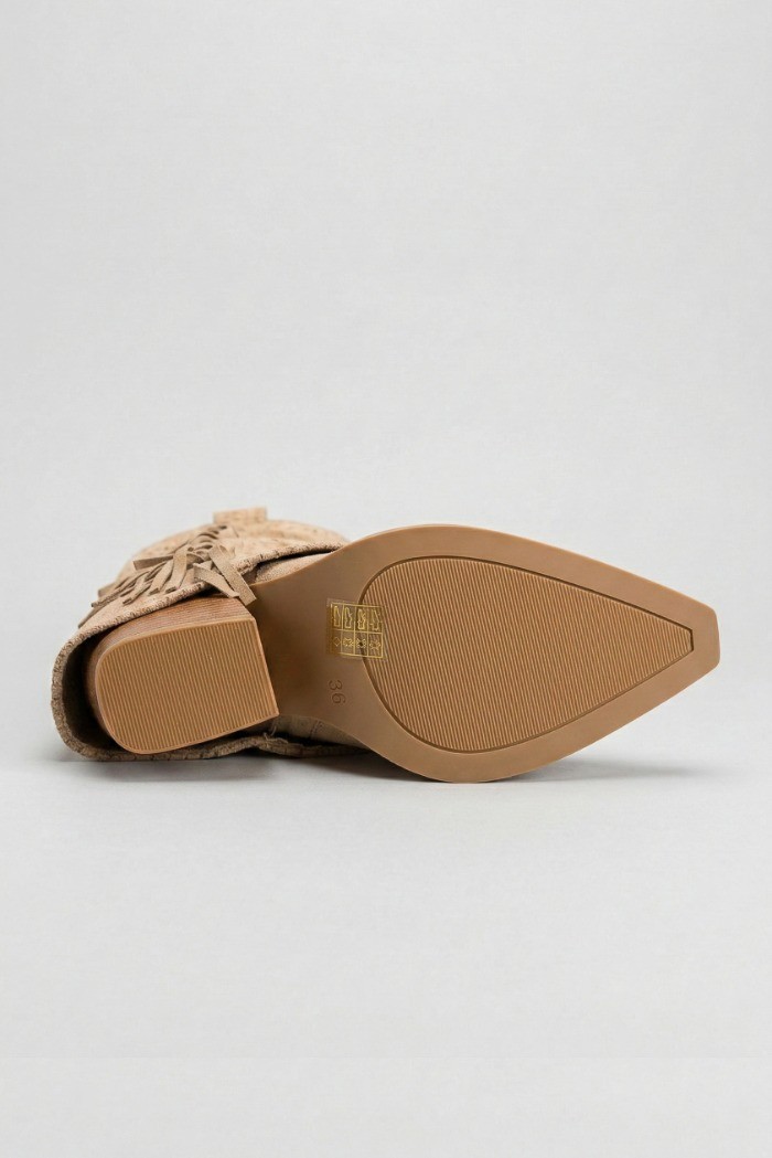 Crichic stivaletto con tomaia in camoscio e frange 3602-3 [75db0439]