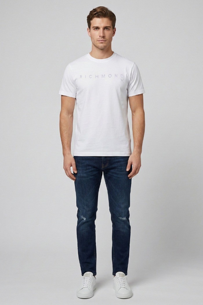 John Richmond t-shirt in jersey Silkom ump26018ts [30a52f06]