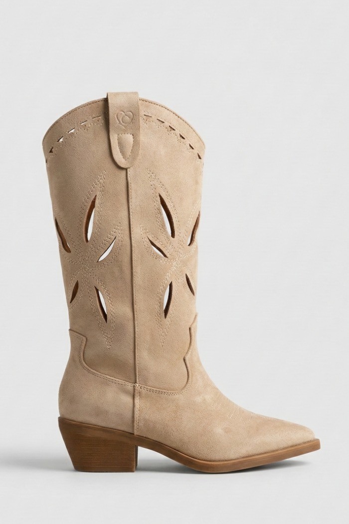 Crichic stivaletto texano con intarsi m3603-2 [899dc5ae]