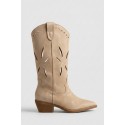 Crichic stivaletto texano con intarsi m3603-2 [899dc5ae]