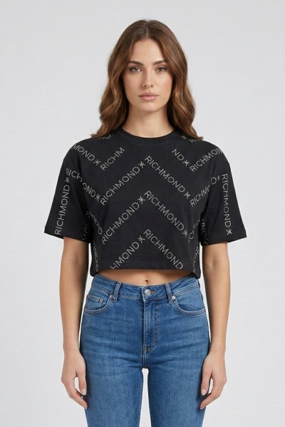 John Richmond t-shirt cropped Zonse uwp26013ts [858645b5]