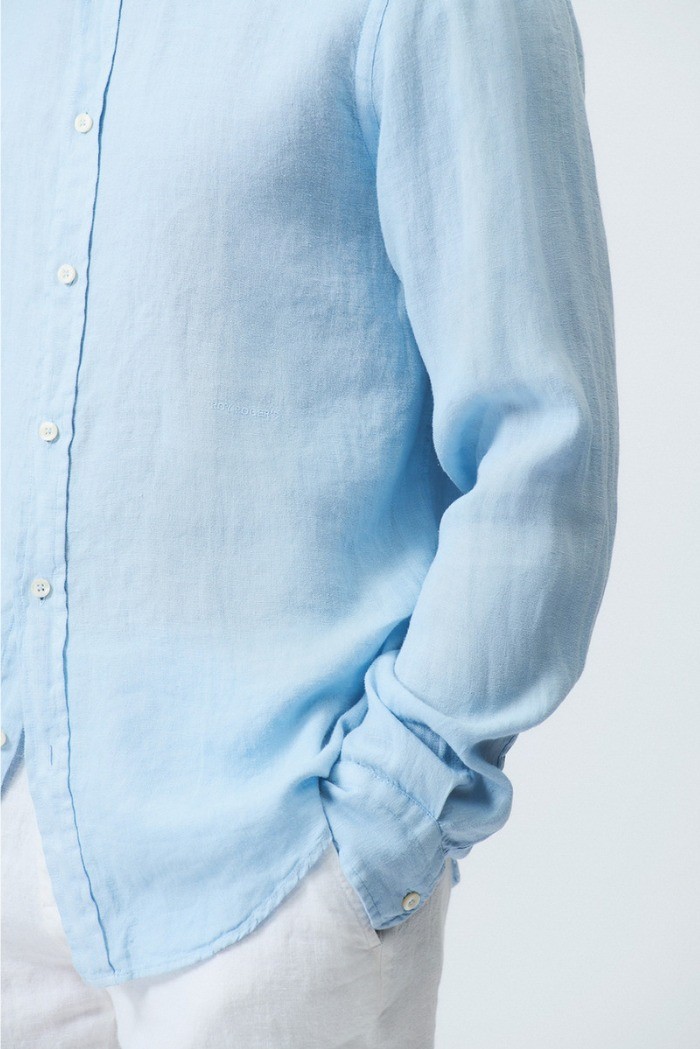 Roy Roger's camicia in lino Pierce RRU431P4220569 [4ace362c]