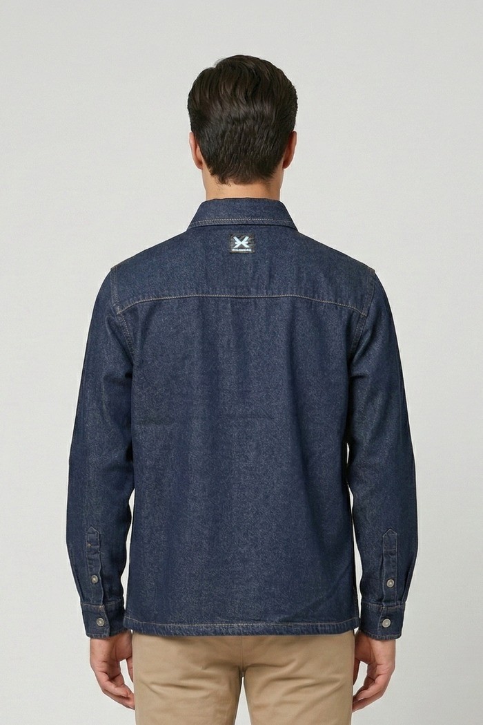 John Richmond overshirt in denim di cotone Seitenga ump26218caog [d215219d]