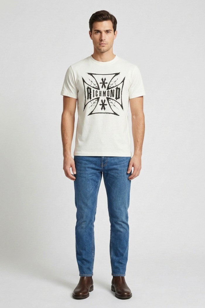 John Richmond t-shirt in cotone Boloko ump26200ts [9b021dea]