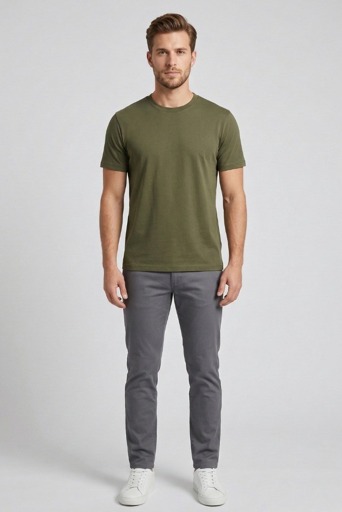 Squad2 t-shirt girocollo in cotone stretch TS102 [0b1ec166]