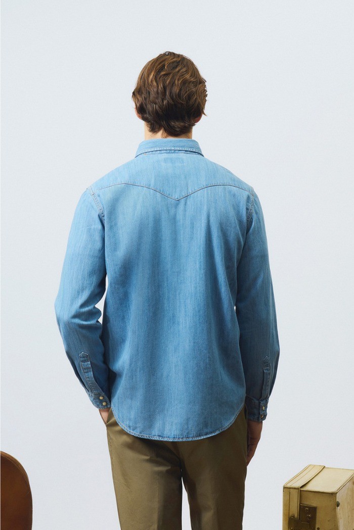Roy Roger's camicia Martin Cobalt Stone rru400cg343162 [71c084bd]