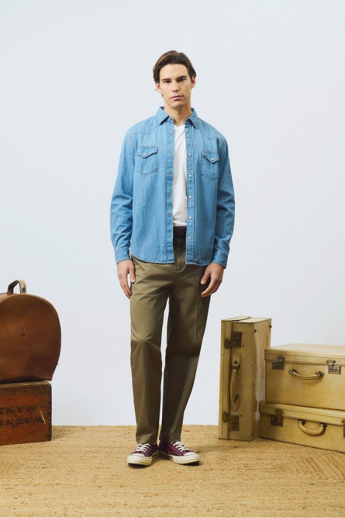 Roy Roger's camicia Martin Cobalt Stone rru400cg343162 [7490c3a3]