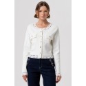 Fracomina cardigan regular con inserti in pizzo fr26st8010k52401 [61e89fb4]