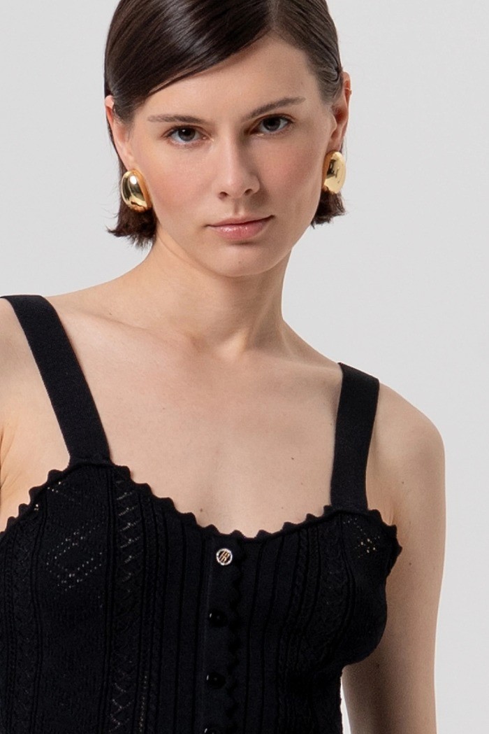 Fracomina top slim senza maniche in maglia fr26st4007k41601 [4d289251]