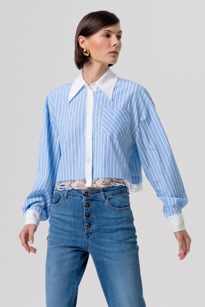 Fracomina camicia over a righe fr26st6007w827n8 [6452bec0]