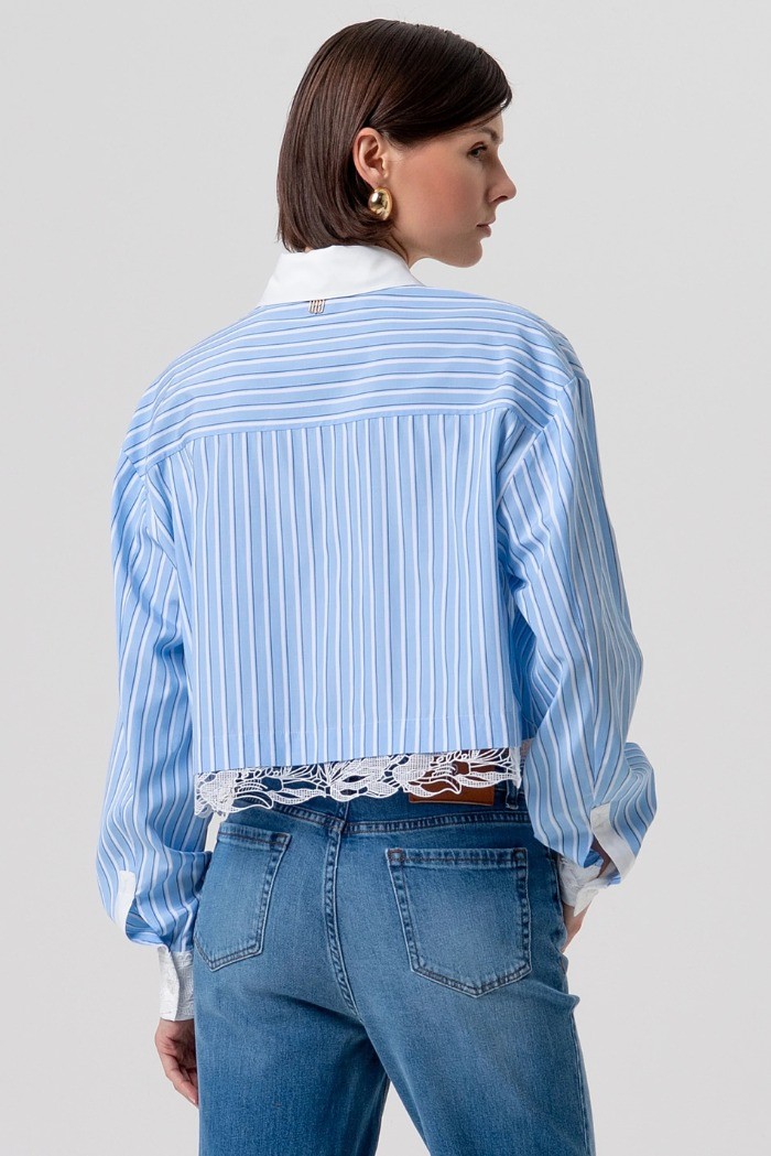 Fracomina camicia over a righe fr26st6007w827n8 [0a693cc9]