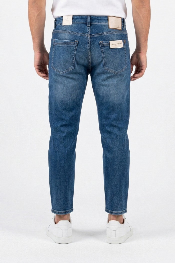 Markup jeans cropped tapered fit in denim di cotone Thomas MK1950015 [54756f06]