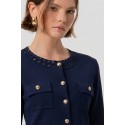 Fracomina cardigan regular con inserti in pizzo fr26st8010k52401 [55132d72]