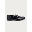 Frau mocassino elegante in pelle lucida con fibbia 71K1 [0dbcdd48]