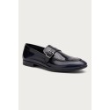 Frau mocassino elegante in pelle lucida con fibbia 71K1 [d49a9e45]