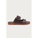 Frau ciabatta in pelle con fibbia in tono 85M3 [fd5f9461]