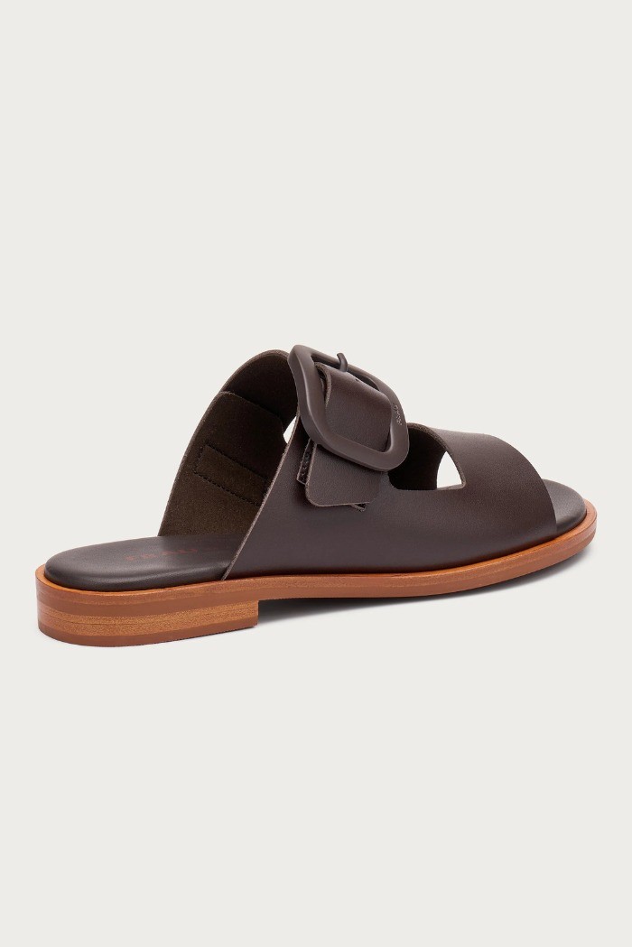 Frau ciabatta in pelle con fibbia in tono 85M3 [93641668]