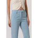 Fracomina pantaloni sartoriali flare con dettaglio logo metallico fr26sva004w42901 [d556258c]